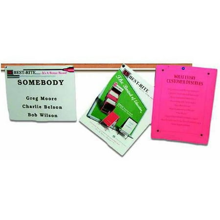 Best-Rite Bulletin Bar, Multiple Sizes, Aluminum Frame, Cork, Set of (Best Bulletin Boards Ever)