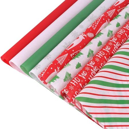 180Sheets 20" X 20" Christmas Tissue Paper Gift Wrapping Paper Assortment Color Xmas Gift Wrap Tissue Paper for Christmas DIY Crafts Birthday Holiday Decoration