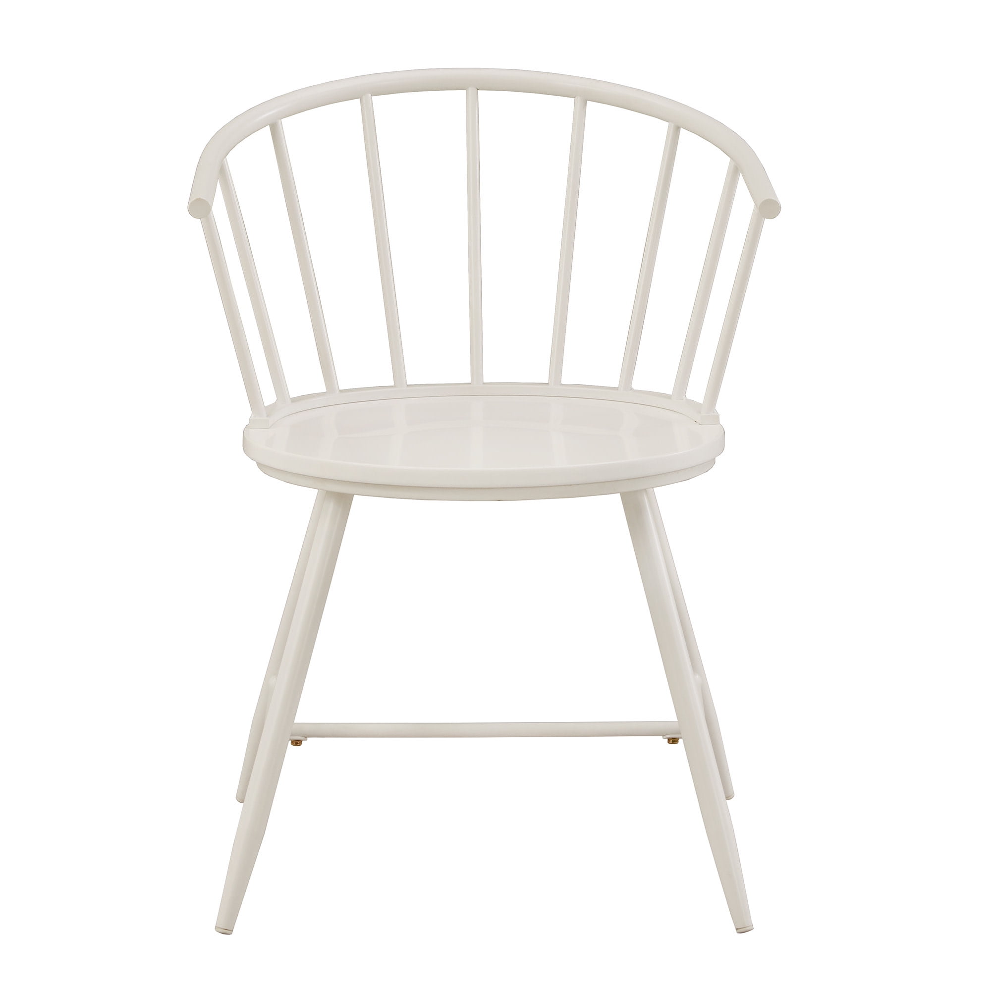 Weston Home Lydford Slope Low Back Windsor Metal Side Chairs, Set of 2, White