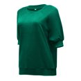 thumbnail image 5 of iHengLiXing Summer Tops for Womens Dressy Casual Women's Shirt Tees Short Sleeve Crew-Neck T Shirt Stripe Solid T-shirt Tops Blouse Women Green XL, 5 of 6