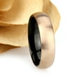 thumbnail image 2 of Men's Women's Tungsten Wedding Band Engagement Ring 6mm Black & Rose Gold Plated Ring, SZ 12, 2 of 3