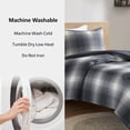 thumbnail image 5 of Mainstays Shadow Plaid 2-Piece Grey Comforter Set, Twin/Twin XL, 5 of 10