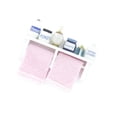thumbnail image 1 of lionlar 1/12 Dollhouse Miniature Bathroom Furniture Wooden Wall Rack White & Towels Pink, 1 of 9