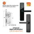 thumbnail image 2 of Door Lock, Biometric Finrprint Door Locks Smart Lock Tuya App Remote Unlocking Keyless Lock Digital Electronic Door Lock ,Easy to Install, 2 of 7