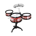 thumbnail image 3 of Juego de batería de jazz para niños pequeños, juego de batería para niños principiantes, juguetes de percusión, juguete de batería de simulación para , 3 tambor Hugo Tambor de simulación, 3 of 10