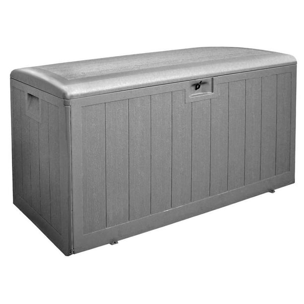 Skalk koelkast ik heb nodig Plastic Development Group 130-Gallon Deck Box with Gas Shock Lid, Driftwood  - Walmart.com