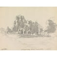 thumbnail image 2 of James Moore 24x19 Black Ornate Framed Double Matted Museum Art Print Titled: Buckfast Abbey, Devon, England (1791), 2 of 5
