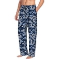 thumbnail image 2 of Uemuo Dragons Pattern Men's Wide Leg Palazzo Lounge Pants with Pockets Light Weight Loose Comfy Casual Pajama Pants-XX-Large, 2 of 9