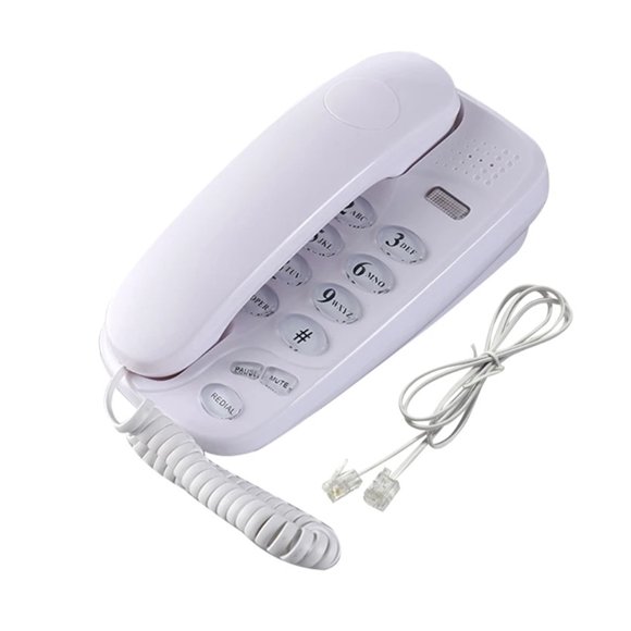 Corded Landline Telephone With Mute, And Redial Call Light Easy To Install Intelligent Caller Home Phone ,Multi Purpose