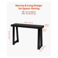 thumbnail image 3 of Console Table 46.5 inch, Modern Sofa Table Behind Couch, Long Narrow Entryway Table, Wooden Accent Table for Hallway, Living Room, Bedroom, Easy Assembly, Black, 3 of 6