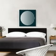 thumbnail image 2 of ARTCANVAS Mid-Century Modern Blinded Moon in Teal Canvas Art Print - Size: 26" x 26" (1.50" Deep), 2 of 9
