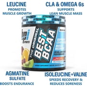 BPI Sports Best BCAA Powder, Fruit Punch, 10.58 oz, 30 Servings, Amino Acids for Muscle Recovery