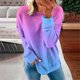 thumbnail image 1 of ICHUANYI Liquidación Moda Mujer Manga Larga Camiseta Verano Degradado Impresión Blusa Suelta Tops ICHUANYI WER202308256548, 1 of 5