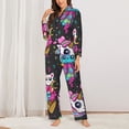 thumbnail image 2 of Fotbe Cat Icecream Conjunto de Pijama de Manga Larga para Mujer con Estampado, Ropa de Dormir de 2 Piezas, Conjunto de Casa Suave y Cómodo con Bolsillos-XX-Large, 2 of 7