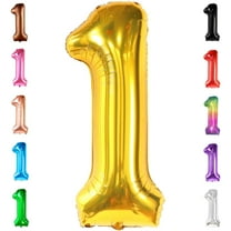 KatchOn, Gold One Balloon for First Birthday - 40 Inch | 1 Balloon for 1st Birthday |One Balloons for 1st Decorations Girl | Beige 1 Balloon Number, Some Bunny Is Decorations |