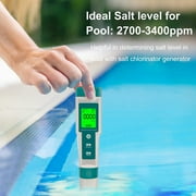 Tcwhniev Digital PH Meter 7 In 1 PH/ORP/EC/TEMP/SALT/S/G/TDS/Water Quality Tester High Precision Water Tester Pen for Household Drinking Water Swimming Pool Aquarium Hydroponics Plants
