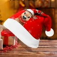 thumbnail image 3 of HUAXUN-Christmas Hat for Adults, Cute Red Deer Funny Christmas Hat for Adults Holiday Xmas Hats for New Year Party Headwear, Striped Design for Holiday Parties(G-Light Purple,S), 3 of 3