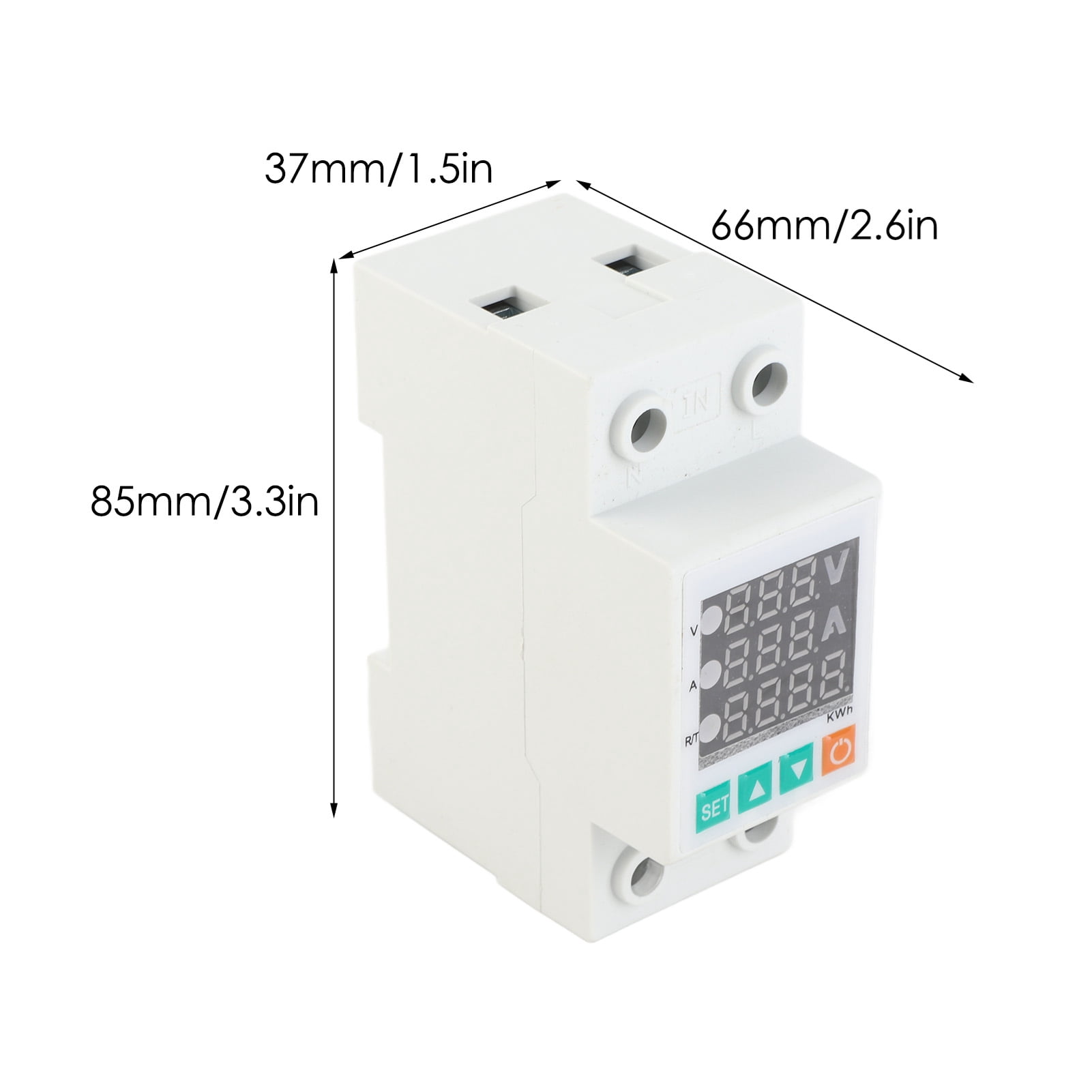Intelligent Three Display Adjustable Voltage Protector Intelligent Over Voltage Under Voltage Over Current Protect Device Home Self Resetting Voltage Protector