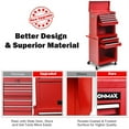 thumbnail image 6 of Aukfa Tool Box, 3 in 1 Steel Rolling Tool Chest w/ 6-Drawers & 2 Cabinet for Garage Workshop, Red, 6 of 13