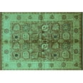 thumbnail image 1 of Ahgly Company Machine Washable Indoor Rectangle Oriental Turquoise Blue Industrial Area Rugs, 2' x 3', 1 of 4