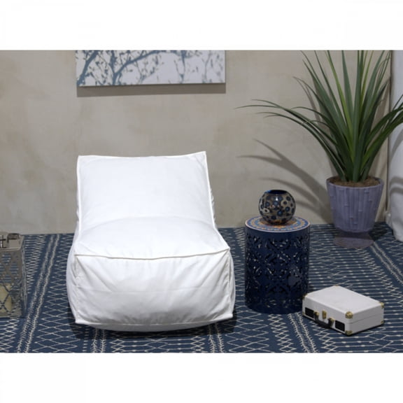 Ettie 3 Ft Water Resistant Fabric Bean Bag Chair White