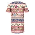 thumbnail image 5 of Yotami Blouses for Women Dressy Casual Button V-Neck Tunic Tops Summer Short Sleeve Pleated Floral Print Boho Plus Size Shirts,Size S-XXXXXL, 5 of 5