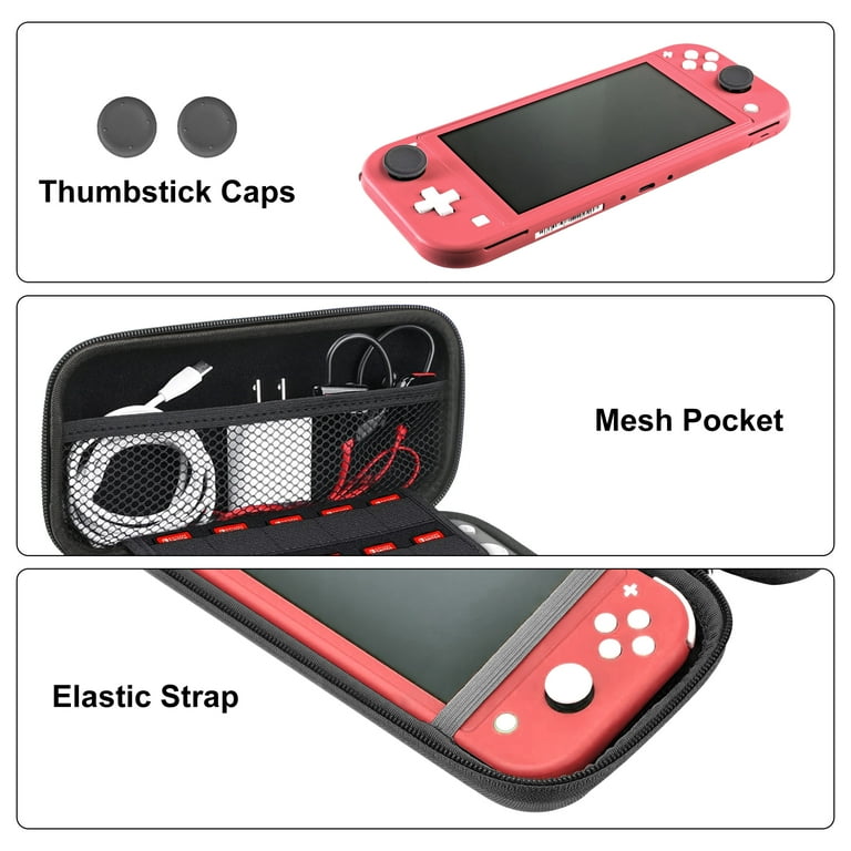 TSV 5-in-1 Nintendo Switch Lite Accessories: Travel Case, Screen