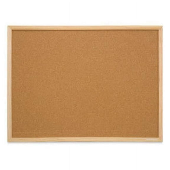 MasterVision Wood Frame Cork Bulletin Board - 18" x 24"