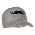 thumbnail image 5 of Mustache Month Solid Cotton Prostyle Twill Mesh Cap - Grey OSFM, 5 of 5