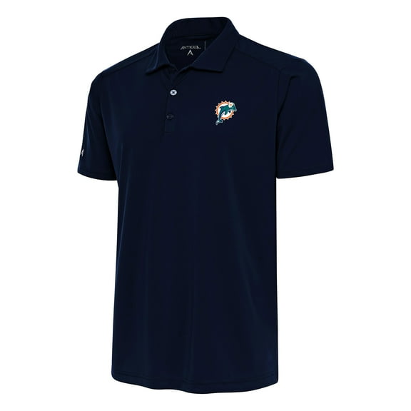 Men's Antigua Navy Miami Dolphins Team Logo Throwback Tribute Polo