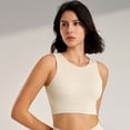thumbnail image 5 of ZyeKqe Sport Bras for Women Racerback Full Coverage Workout Bras Wireless Push up Ribbed Yoga Crop Top Bras, 5 of 8