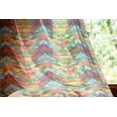 thumbnail image 2 of Colorful Tulle Curtains with Rod Pocket, Abstract Optic Effect Triangle Pattern Digital Vibrant Contemporary Design, Sheer Drape for Wedding Party 2 Panels, 7 Sizes, Multicolor, by Ambesonne, 2 of 3