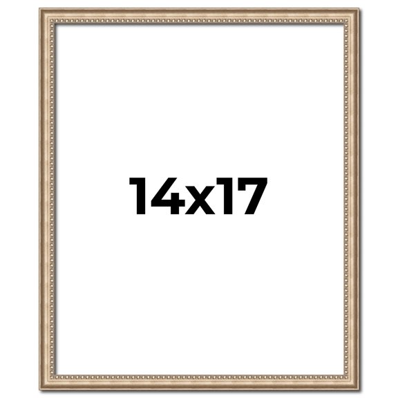 14x17 Frame Silver Real Wood Picture Frame Width 0.75 Inches | Interior Frame Depth 0.5 Inches |