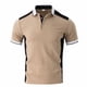 thumbnail image 5 of Camisas de Manga Corta de los Hombres Casual Color Sólido Lapel Top, Blusa de Verano de Nylon para el Uso Diario, 5 of 8