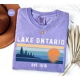 thumbnail image 4 of Lake Ontario Graphic T-shirt Lake Ontario Shirt Ontario Vacation Tee Pine Tree Graphic Tee Great Lakes Souvenir, 4 of 9