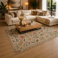 thumbnail image 3 of Gelasgo Vintage Floral Velvet Area Rug, Botanical Garden Decorative Carpet, Soft Indoor Floor Mat for Bedroom Living Room Dining Room Entryway Home Decor, 3 of 5