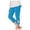Sky Blue, variant on Girls Stretchy Capri Leggings Summer Solid Color Casual Yoga Beach Workout Pants Clothes