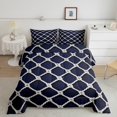 thumbnail image 1 of Erosebridal Stripe Bedding Sets Twin with Comforter, Geometry Abstract Duvet Insert, Ocean Decoration, Breathable 2 Pieces, 1 of 7