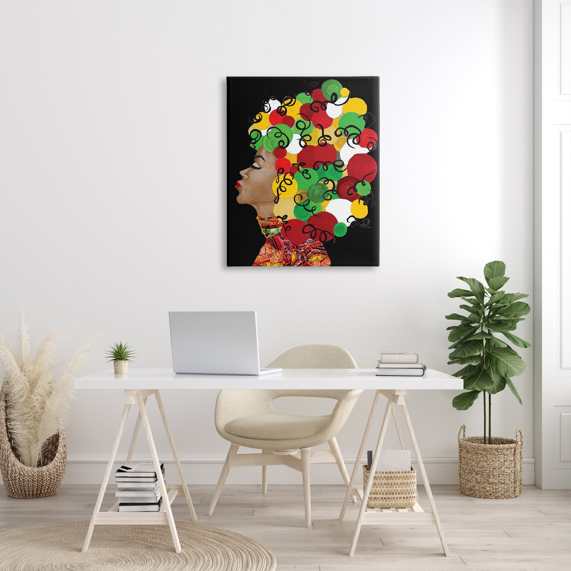 Stupell Industries Singing Woman With Pop Abstract Hairstyle, 30 x 40, Designed by Gina Ritter