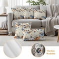 thumbnail image 6 of Orange Blue Pumpkin Fall Outdoor Waterproof Pillow Covers, Thanksgiving Maple Leaves Branch Decorative Rectangle Throw Pillowcase Sofa Cushion Sham for Patio/Couch/Chair, 20"x12" 2 Pack, 6 of 8