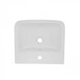 thumbnail image 3 of Haddy Rectangle Wall Mount Bathroom Sink 16" W Small White Ceramic Sink with Overflow and Single Faucet Hole Renovators Supply, 3 of 7
