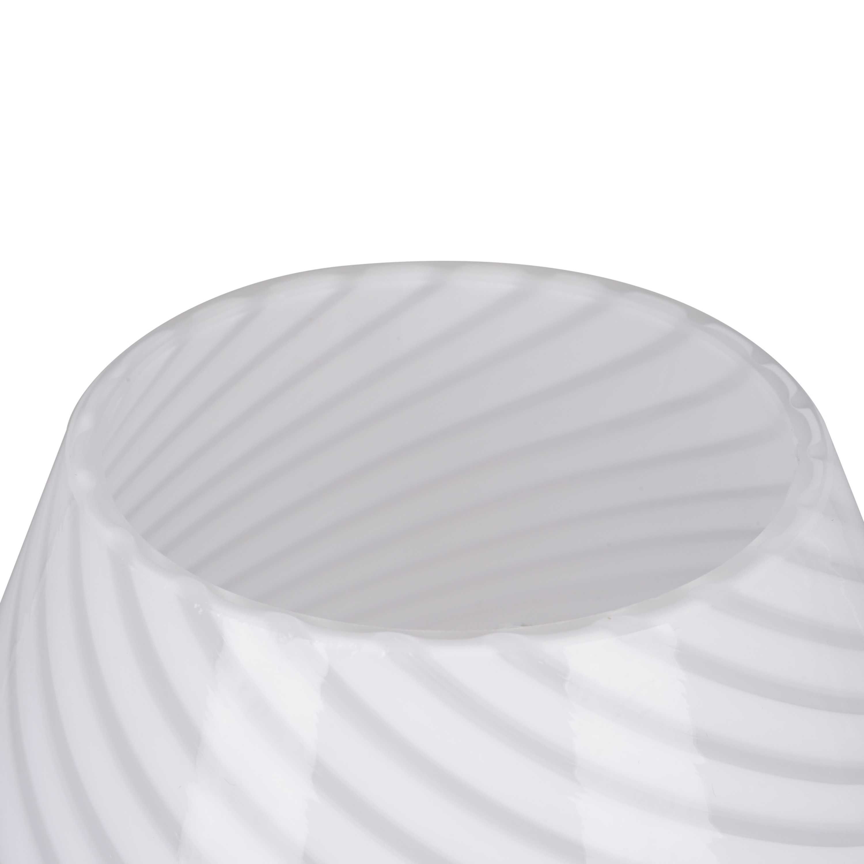 8" Glass Mushroom Lamp, White Stripe, Glossy Finish - image 7 of 12