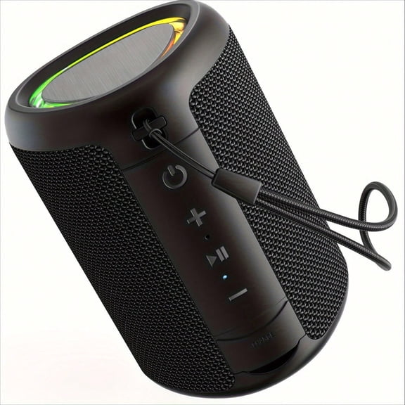 Portable Wireless Speaker Outdoor Speakers With Lights Powerful Crystal Clear Sound All Day Playtime AUX TF Card Input BT 5 3 TWS Paring Speaker Small Wireless Speaker For Outdoor Gift Ideas