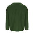 thumbnail image 6 of Bovxnpu 3/4 Length Sleeve Womens Tops, Cotton Dressy Casual Blouses for Women, Women's Cotton And Linen Button Pocket Shirt Jacket T-shirt Home Casual T-shirt L, 6 of 7