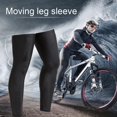thumbnail image 4 of Calentadores de piernas para ciclismo 1 par de calentadores de rodilla elásticos para hombres y mujeres (M) negro, 4 of 6