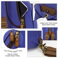 thumbnail image 7 of KL928 Vintage Canvas Sling Backpack – Lightweight Portable Crossbody Bag with Multiple Compartments,Dark Blue, 7 of 7