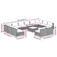 thumbnail image 4 of vidaXL 13 Piece Garden Lounge Set with Cushions Black Poly Rattan, 4 of 5