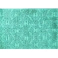 thumbnail image 1 of Ahgly Company Indoor Rectangle Persian Turquoise Blue Traditional Area Rugs, 2' x 4', 1 of 4