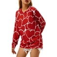 thumbnail image 5 of Liacowi Women Juniors Valentine's Day Sweatshirt Heart Letter Print Long Sleeve Pullover Tops Casual T-shirt for Teen, 5 of 7