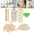 thumbnail image 4 of 3mm Macrame Cord Natural Macrame Rope Macrame Wall Hanging with Wood Bead for DIY Hanger Craft Knitting , 117 Pieces, 4 of 9